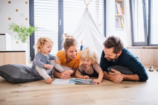 Happy Family On Floor | Carpet Direct Flooring