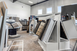Variety of flooring products at showroom | Carpet Direct Flooring